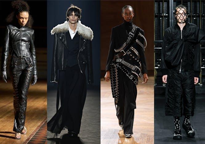 In ordine: Dilara Findikoglu, Ann Demeulemeester, Junya Watanabe, Simone Rocha (Getty Images)